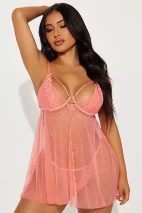 Falling In Love Babydoll - Coral