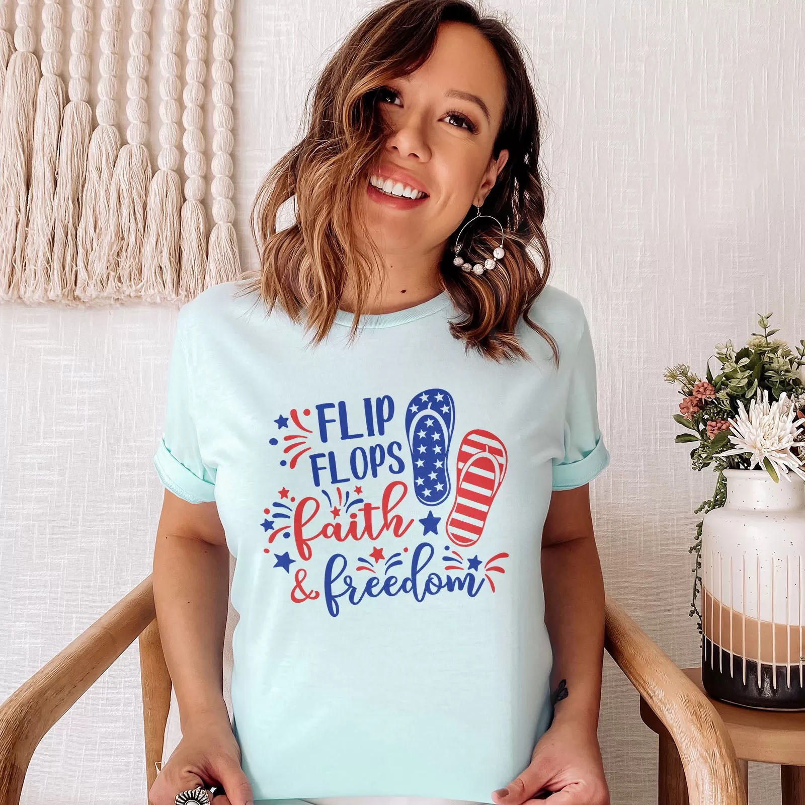 Flip Flops, Faith, & Freedom Tee