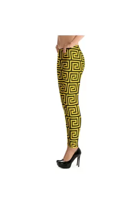 Gold Greek Key Leggings