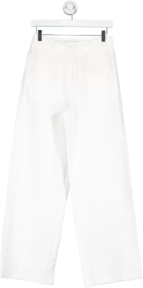 Hander White Straight Leg Trousers UK S