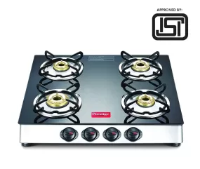 Prestige Marvel Plus Stainless Steel 4 Burner Gas Stove (GTM 04 SS) (ISI Certified)