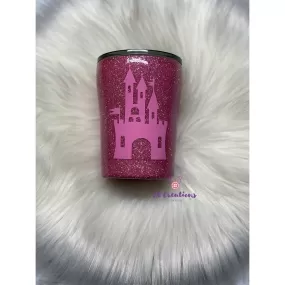 Princess Castle Glitter Tumbler